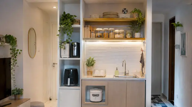 8 Desain Pantry Mini untuk Rumah Tanpa Ruang Khusus, Rapi dan Fungsional