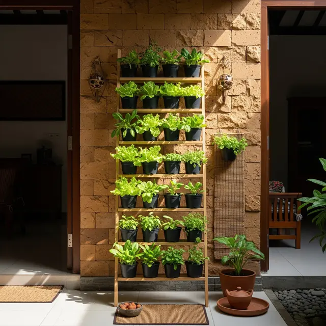 9 Desain Kebun Sayur Minimalis Vertikal Pakai Rak dan Pot Gantung, Solusi Lahan Terbatas