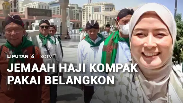 Jemaah Haji Kompak Pakai Blangkon