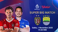 Link Live Streaming BRI Super League 2025/26: Bali United vs Persib, Eksklusif di Vidio