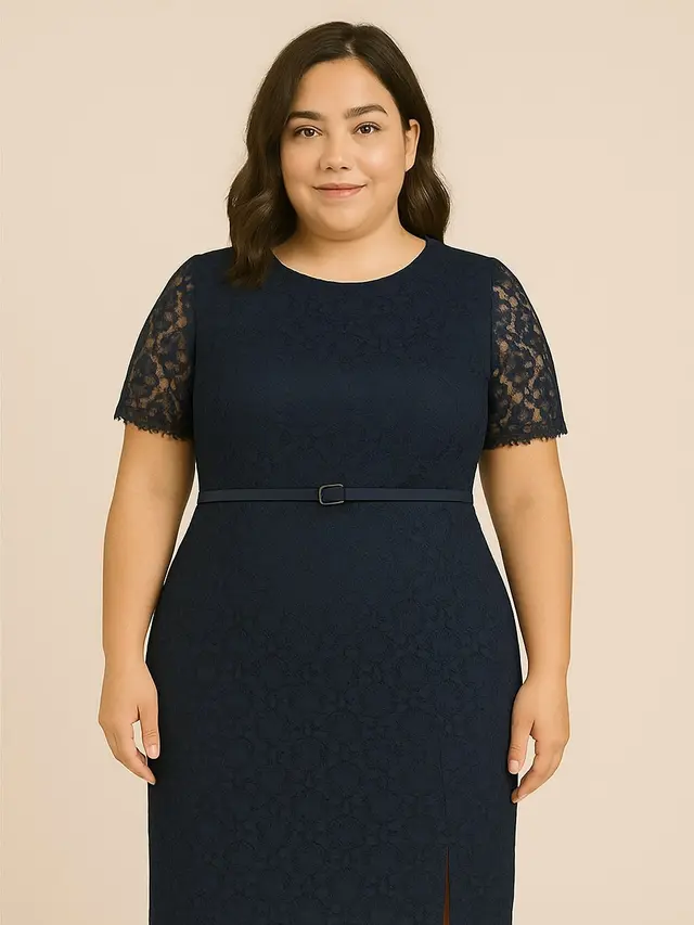 Model Dress Brokat Untuk Orang Plus Size dan Tidak Terlalu Tinggi