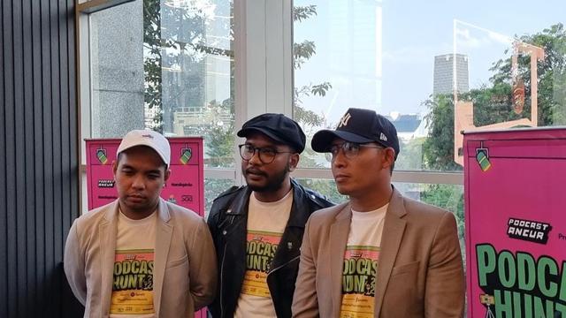 Podcast Hunt 2024 gelar konferensi pers. (Dok. Liputan6 / Azka Rizqon Irawan).
