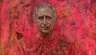 Lukisan Potret Raja Charles Didominasi Warna Merah, Sang Pelukis Ungkap Makna Kupu-Kupu di Bahu. Foto: Twitter @RoyalFamily.
