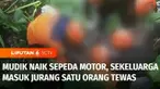 Sepeda motor yang dikendarai satu keluarga masuk jurang dalam perjalanan pulang ke kampung halaman. Satu orang meninggal dunia.