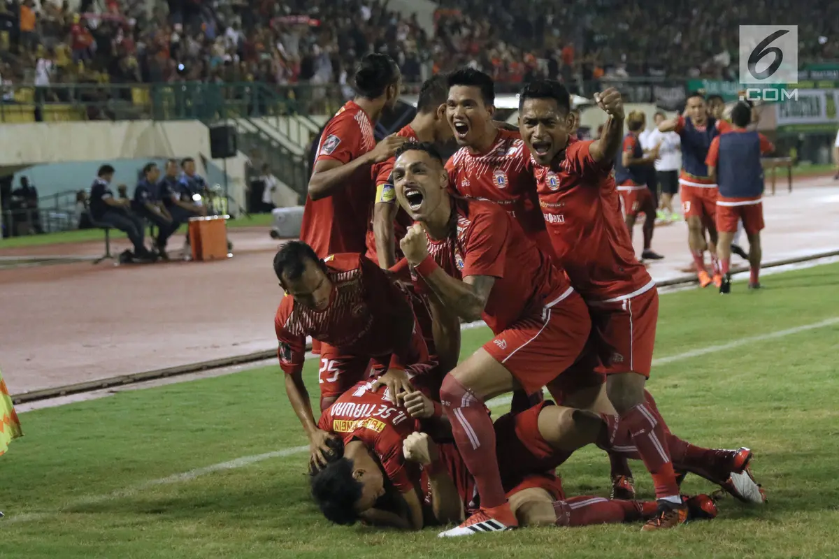 FOTO: Unggul atas PSMS di Laga Pertama Semifinal, Persija Tatap Final PIala Presiden 2018