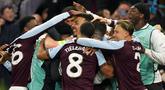 Aston Villa berhasil memetik kemenangan comeback dalam laga leg-2 semifinal Liga Europa 2025/2026, Kamis (07/05/2026) waktu setempat. (AP Photo/Dave Shopland)