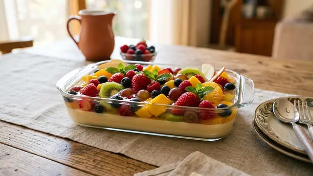 Resep Puding Buah Segar/AI Generated