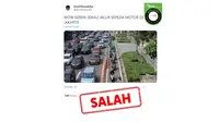 Cek Fakta klaim jalur sepeda motor di Jakarta