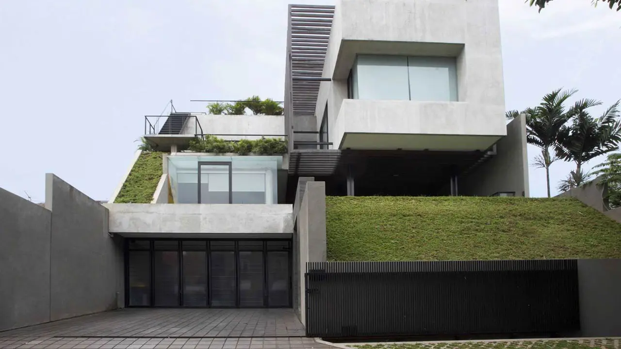 Desain Rumah Pagar Besi Minimalis