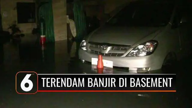 VIDEO: Sejumlah Kendaraan Terjebak dan Terendam Banjir di dalam Basement Perkantoran di Blok M