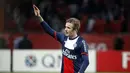Pada tahun 2013, Beckham bergabung dengan PSG dari LA Galaxy. Pemain paling terkenal tersebut membuat 10 caps dan pensiun di kota Paris. (AFP/Kenzo Tribouillard)