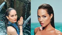 Penampilan Cinta Laura yang dianggap mirip Angelina Jolie. (Sumber: Instagram/@claurakiehl/@angelinajolie_offiicial)