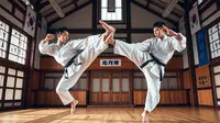 taekwondo adalah ©Ilustrasi dibuat Stable Diffusion