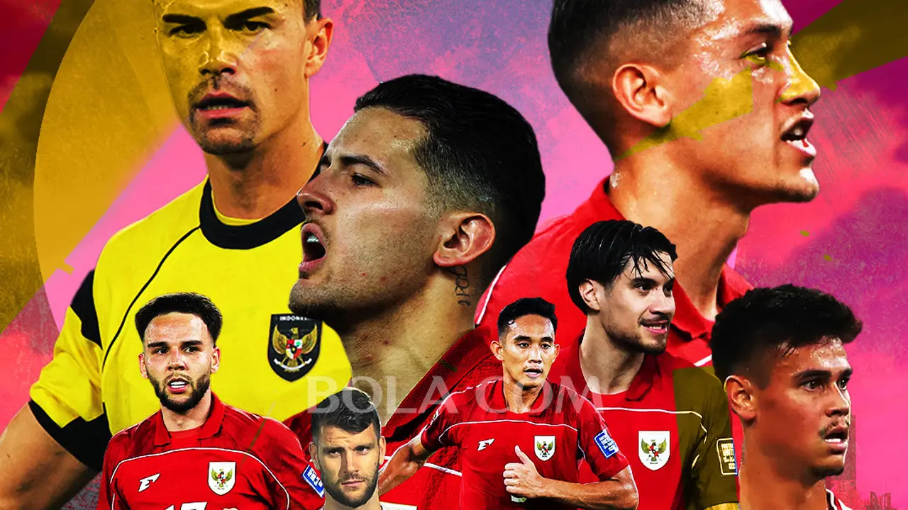 Timnas Indonesia - Emil Audero, Maarten Paes, Mees Hilgers, Jay Idzes, Rizki Ridho, Justin Hubner, Calvin Verdonk, Kevin Diks