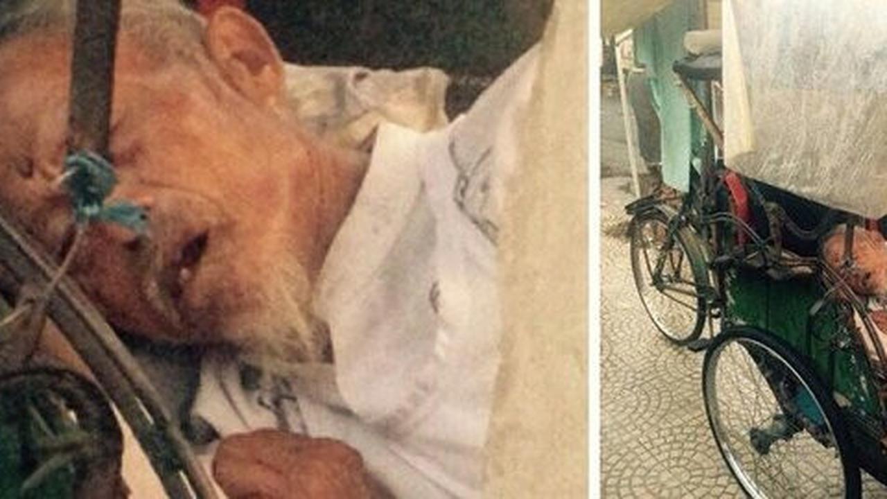 Kisah memilukan, kakek ini bertahun-tahun tidur di becak bututnya
