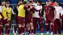 Di menit ke-69, gol spektakuler Matias Soule Malvano dari luar kotak penalti berhasil menyamakan kedudukan. Hingga akhir laga, skor imbang 1-1 tidak berubah. (Tiziana FABI/AFP)