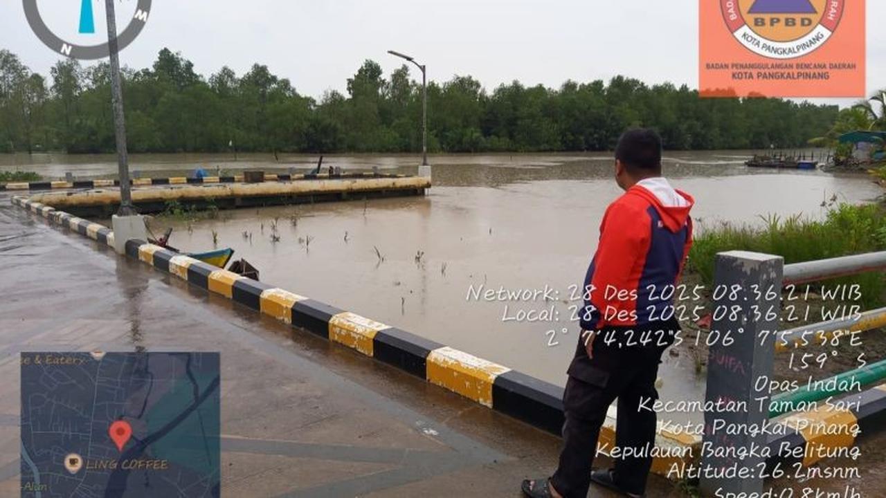 BPBD Waspadai Potensi Banjir Rob Pangkalpinang Akibat Pasang Air Laut 2,1 Meter