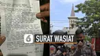 Surat ditulis di kertas, berisi permintaan maaf dan tinggalkan uang.