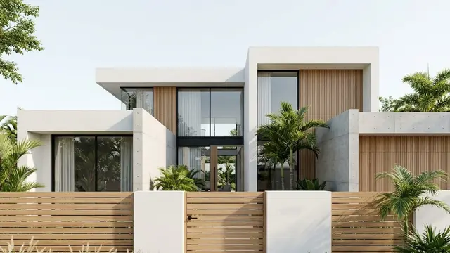 Pagar Kayu Horizontal Minimalis