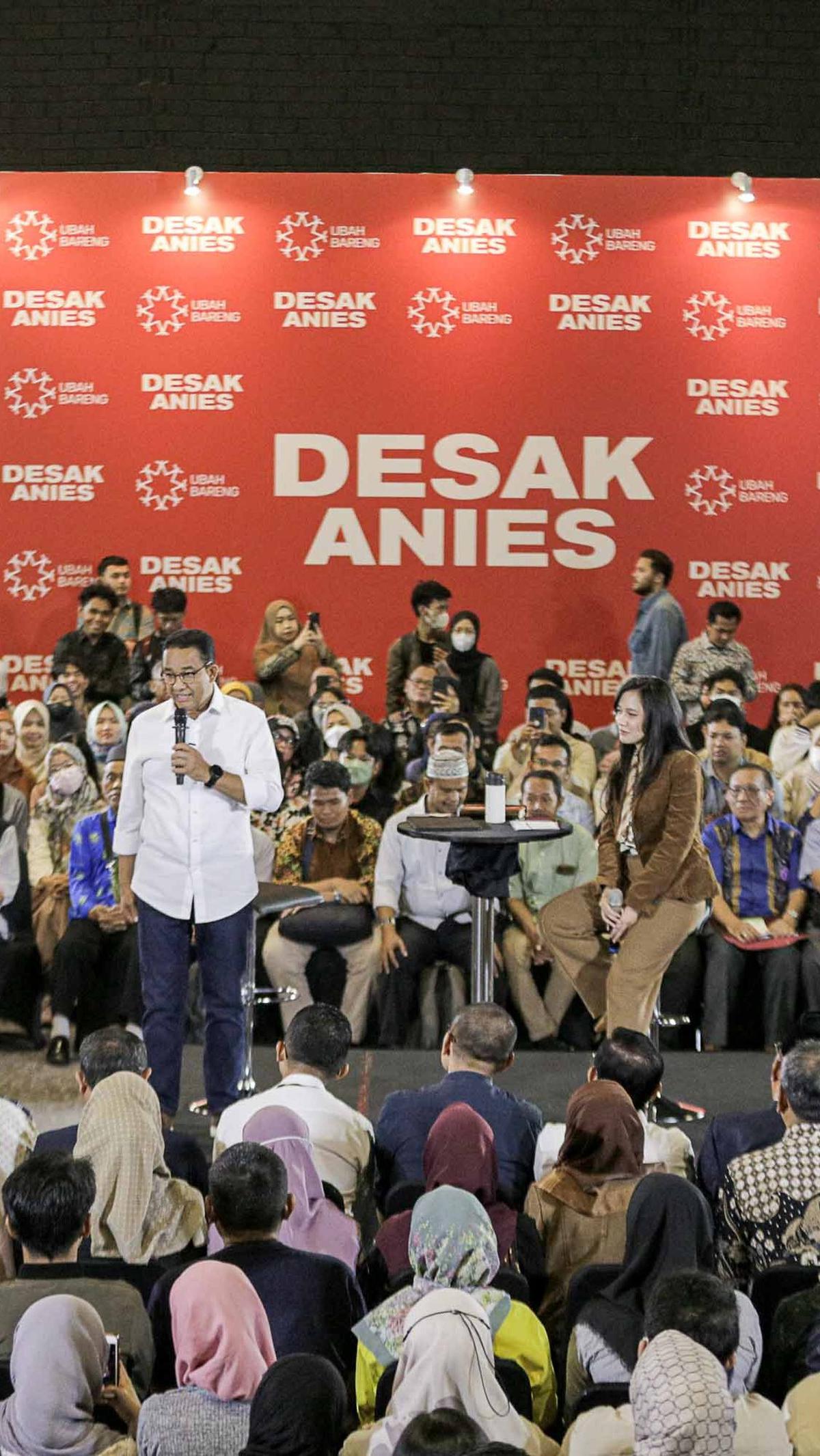 Salah satu acara 'Desak Anies' secara khusus mengundang tenaga kesehatan.