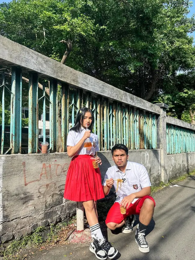 Fuji dan Thariq Halilintar. (Foto: Dok. Instagram @thariqhalilintar)