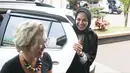 Aktris Nikita Mirzani tiba di Pengadilan Negeri Jakarta Selatan, Rabu (1/8). Nikita Mirzani menjalani sidang isbat pernikahannya dengan Dipo Latief. (Liputan6.com/Herman Zakharia)