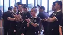 Para pemain saat mnghadiri acara perayaan Hari Ulang Tahun Persija Jakarta ke-95 di Cinepolis Senayan Park, Jakarta, Selasa (28/11/2023). (Bola.com/Adine)