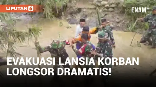 VIDEO: Dramatis! Detik-detik Lansia Korban Longsor Bandung Barat Dievakuasi