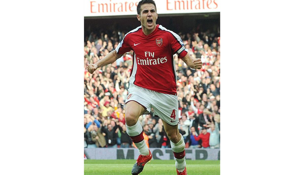 Sebelum berlaga di Barcelona, Cesc Fabregas pernah mengenyam ketatnya atmosfer Liga Primer Inggris bersama Arsenal pada 2003 hingga 2011 lalu, (13/6/2014). (AFP PHOTO/Carl de Souza)