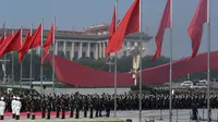 Parade militer besar-besaran Tiongkok untuk merayakan peringatan 70 tahun Komunis China siap digelar pada Selasa 1 Oktober. (AFP)