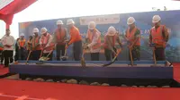 Groundbreaking proyek pertambangan dan pengolahan nikel PT Vale di Morowali. Jumat (10/2/2023). (Foto: Heri Susanto/ Liputan6.com).