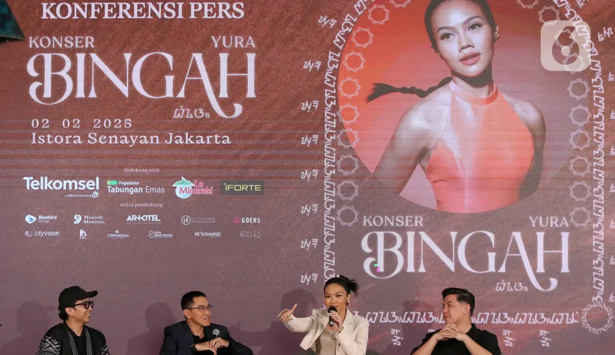 Konser Bingah menjadi penanda perjalanan karier bermusik Yura Yunita selama 10 tahun. (Liputan6.com/Herman Zakharia)