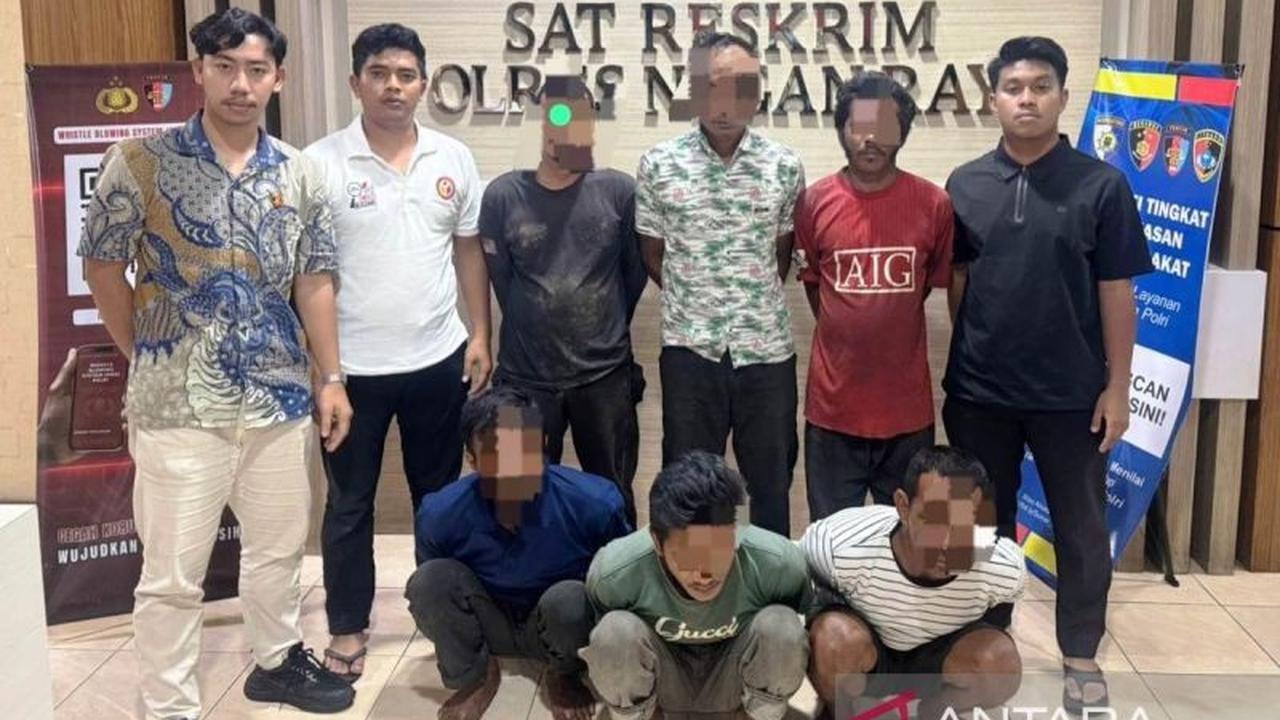 Polres Nagan Raya Tangkap Enam Pelaku Pencurian 1,1 Ton Kelapa Sawit di Perkebunan