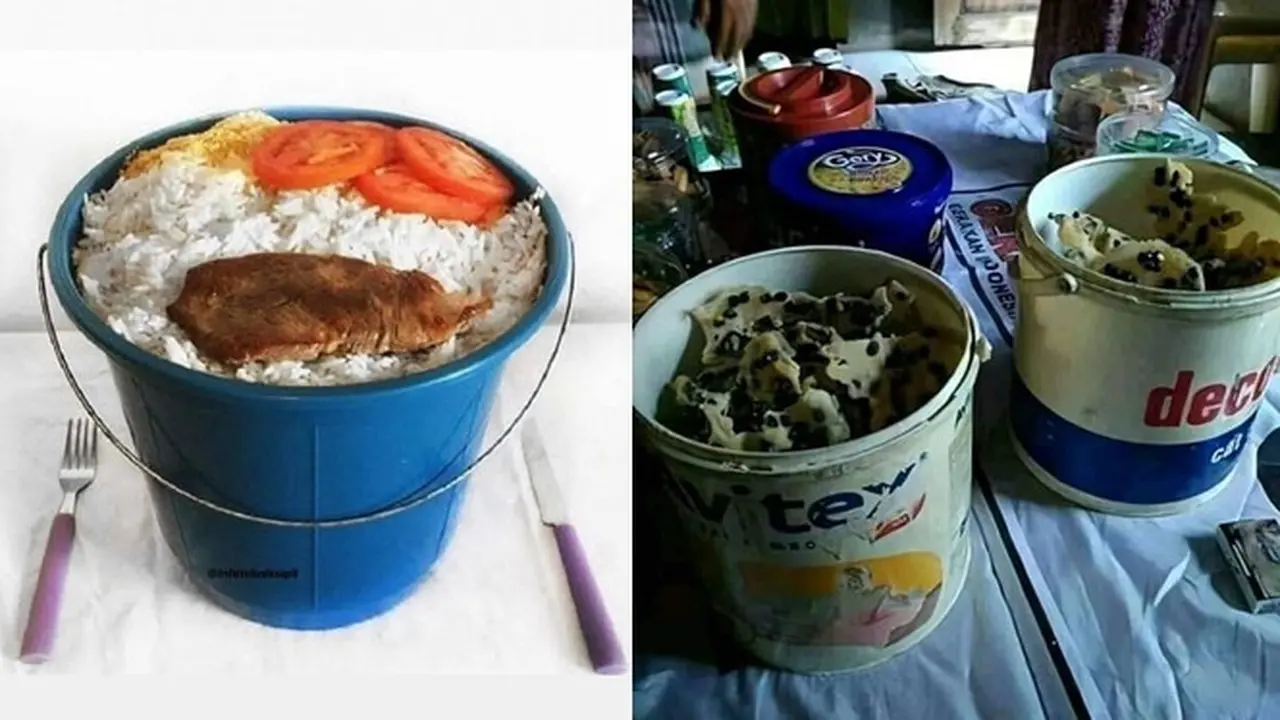 Tak Pakai Piring, 6 Wadah Tempat Makan Kuli Bangunan Ini Anti-mainstream