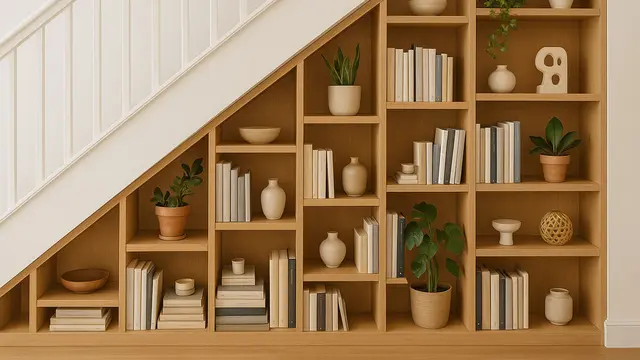 Desain Bawah Tangga Rumah Minimalis (created by AI)