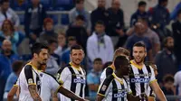 Selebrasi pemain Udinese (ALBERTO PIZZOLI / AFP)