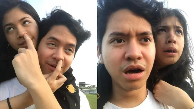 Tristan Juliano dan Narrel Amara terlihat kompak dengan pose gokilnya