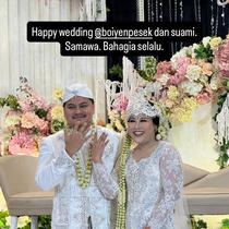 Boiyen dan Rully Anggi Akbar resmi menikah hari ini, Sabtu, 15&nbsp;November 2025. (dok. Instagram Story @wendicagur)