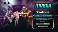 Main bareng Apex Legends bersama Sonalibaba, Minggu (13/12/2020) pukul 19.00 WIB dapat disaksikan melalui platform Vidio, laman Bola.com, dan Bola.net. (Dok. Vidio)