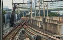 Detik-Detik Menegangkan Besi Crane Jatuh dan Ditabrak MRT, Warga Panik Dengar Hantaman Keras