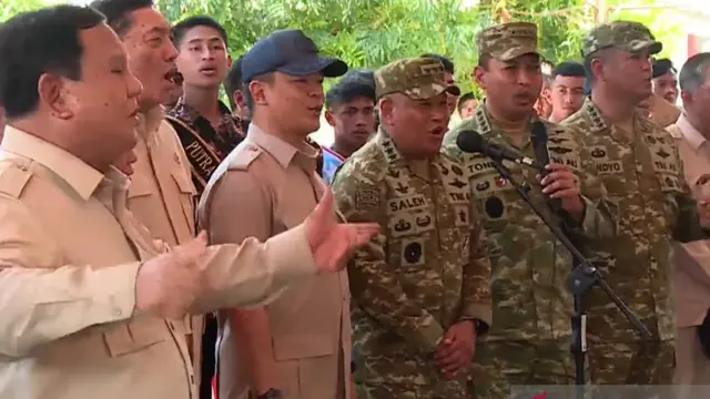 Momen Prabowo Minta Jenderal TNI Nyanyi