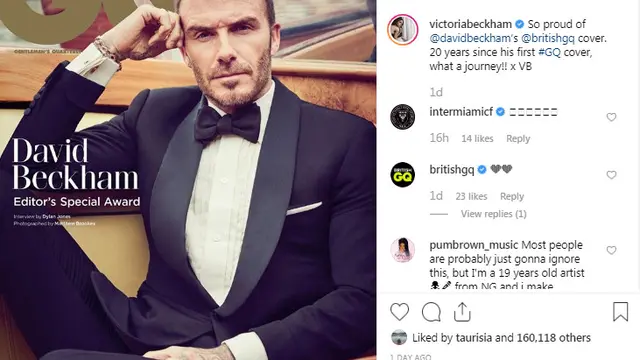 David Beckham yang mengisi halaman sampul British GQ Magazine