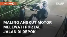 Beredar video viral terkait aksi nekat pencurian motor. Pencurian tersebut terjadi di Sawangan, Depok
