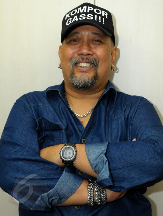 Kini Indro Warkop tetap aktif sebagai pelawak. Bahkan dipercaya untuk menjadi ketua sebuah persatuan pelawak. Foto diambil pada 8 Juni 2015. (Liputan6.com/Faisal R Syam)