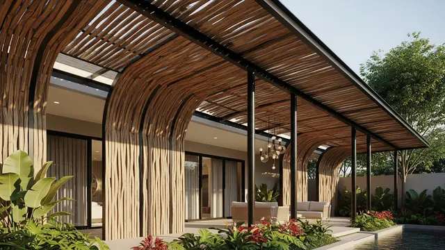 6 Model Kanopi Teras Unik Bentuk Melengkung untuk Rumah Modern, Estetik dan Elegan