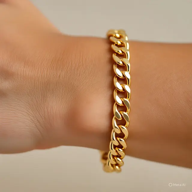 Model Gelang Emas Mata Rantai Besar Kekinian