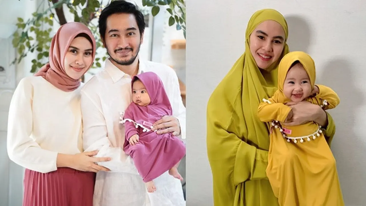 6 Potret Bayi Seleb Pakai Hijab, Sukses Bikin Gemas