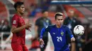 Pemain terakhir yang mampu menjebol gawang Thailand adalah Zulfiandi dan Fachruddin Aryanto. Nama terakhir kini terpilih kembali memperkuat Skuat Garuda di Piala AFF 2020. Golnya dicetak pada matchday ke-3 Grup B Piala AFF 2018 (17/11/2018) dimana Indonesia kalah 2-4. (AFP/Chalinee Thirasupa)