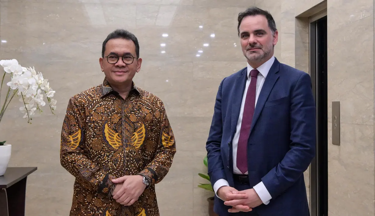 Kunjungan Menteri Perdagangan Prancis Laurent Saint-Martin bertujuan memperkuat kemitraan ekonomi bilateral. (BAY ISMOYO/AFP)