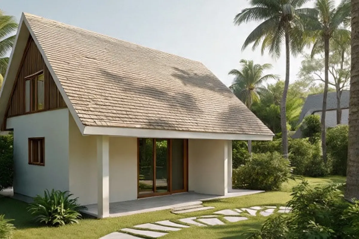 Ilustrasi Model Rumah Tropis Minimalis (Sumber Gambar: Meta AI)